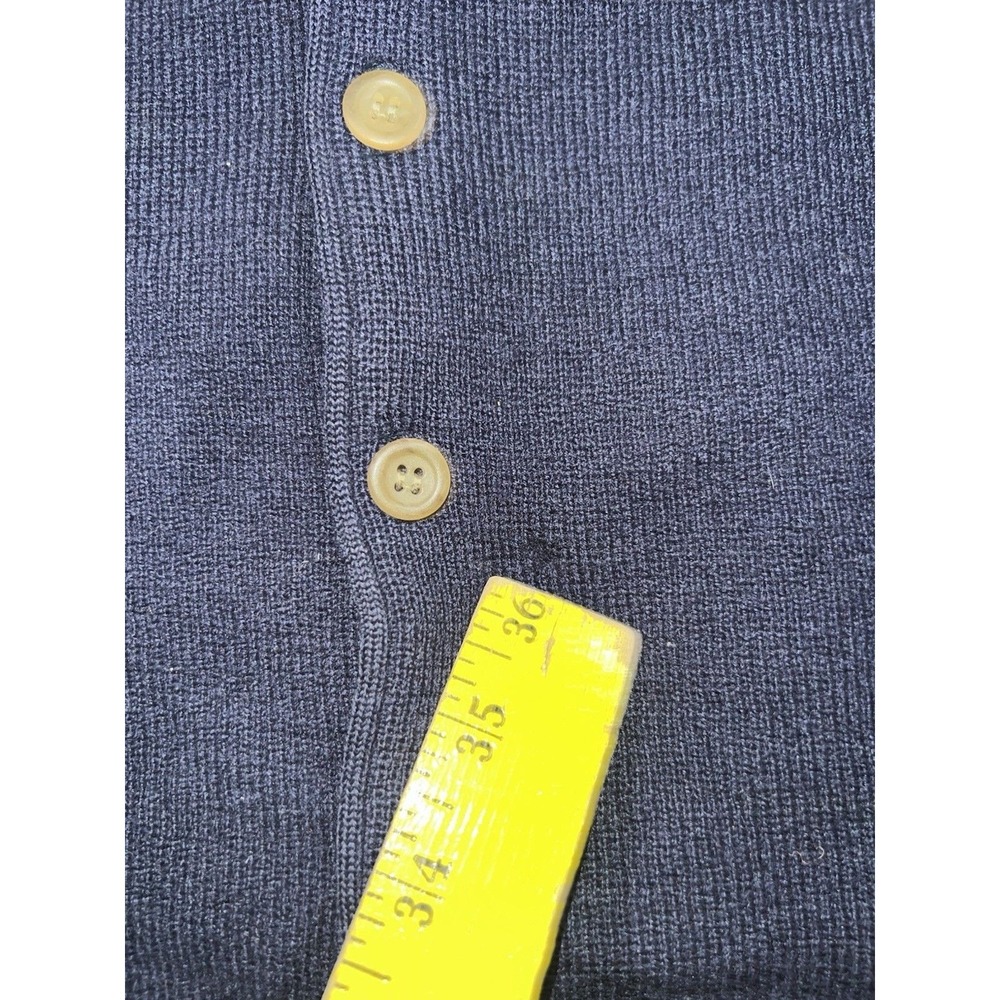 Vintage Country Road Australia Pure Wool Knit Vest Navy Size XL Academia Preppy - Picture 4 of 8